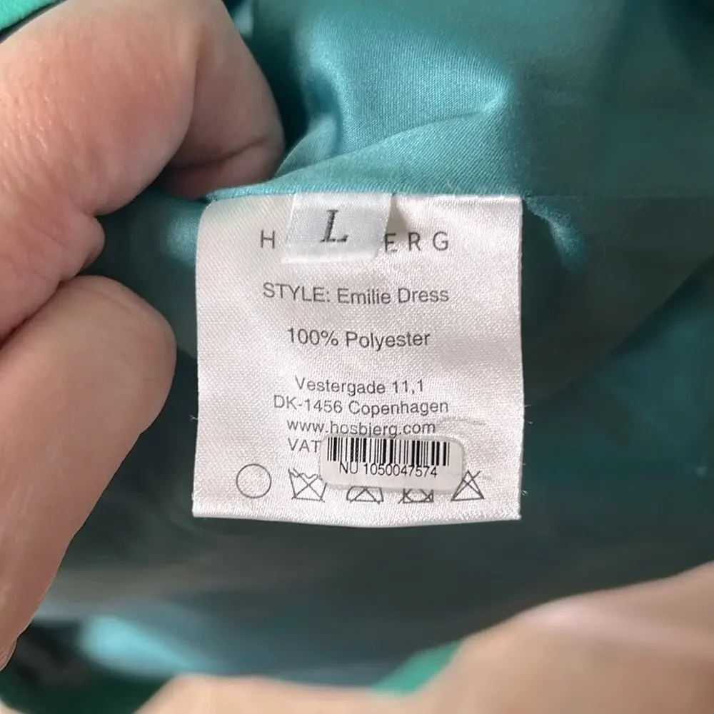 Hosbjerg Free People green Vegan Leather Mini belted Dress